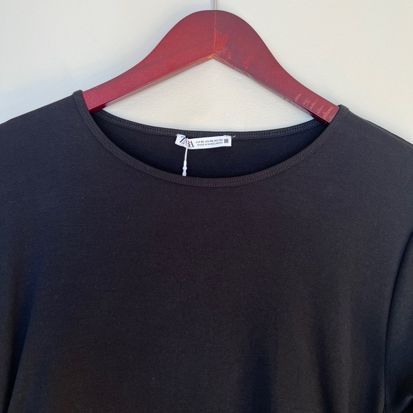 Black stretchy zara midi dress with long sleeves. Size XL - Picture 10 of 13